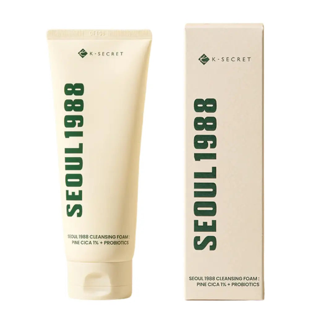 la Mousse Nettoyante K-SECRET Seoul 1988 : Pine Cica 1% + Probiotiques.