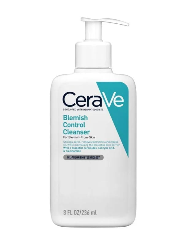 le CeraVe Blemish Control Cleanser, un nettoyant anti-imperfections.